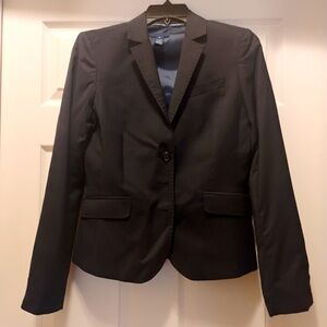 J.Crew Navy Blue Wool Pinstripe Blazer Professional Sophisticated Suit TopSize 6